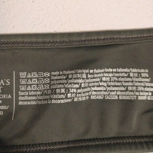 Victoria's Secret Body By Victoria Bralette L Green Floral Lace Adjustable Strap - Picture 8 of 8